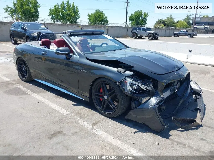 2019 Mercedes-Benz Amg S 63 4Matic VIN: WDDXK8JB4KA035845 Lot: 40048682