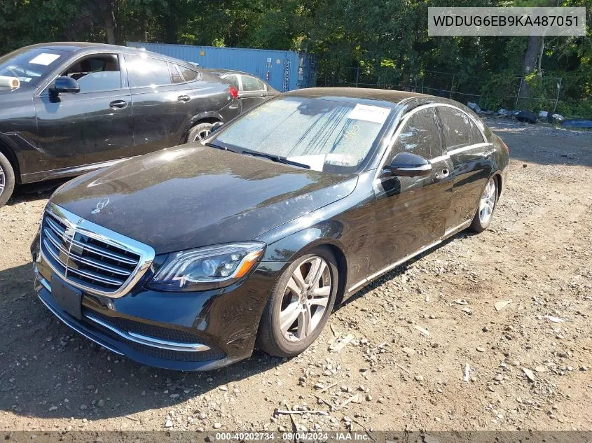 2019 Mercedes-Benz S 450 4Matic VIN: WDDUG6EB9KA487051 Lot: 40202734