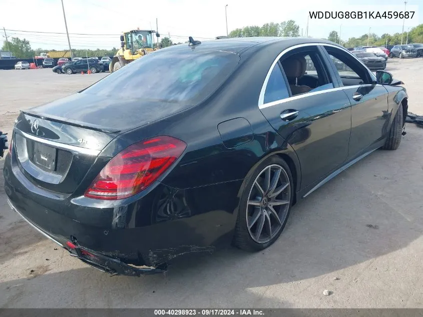 2019 Mercedes-Benz S 560 4Matic VIN: WDDUG8GB1KA459687 Lot: 40298923