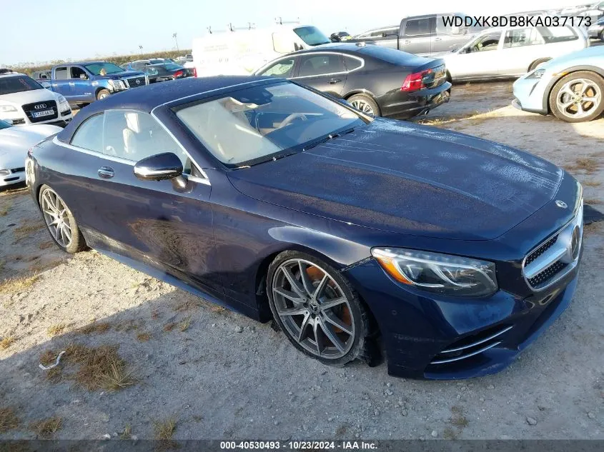 2019 Mercedes-Benz S 560 VIN: WDDXK8DB8KA037173 Lot: 40530493