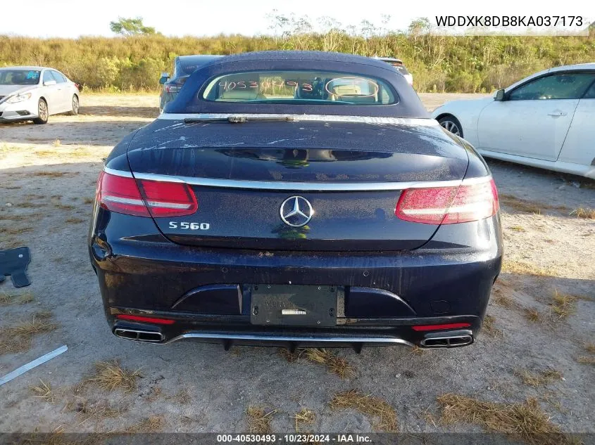 2019 Mercedes-Benz S 560 VIN: WDDXK8DB8KA037173 Lot: 40530493