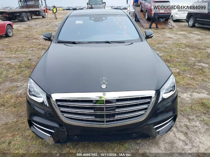 2019 Mercedes-Benz S 560 VIN: WDDUG8DB4KA484099 Lot: 40567852