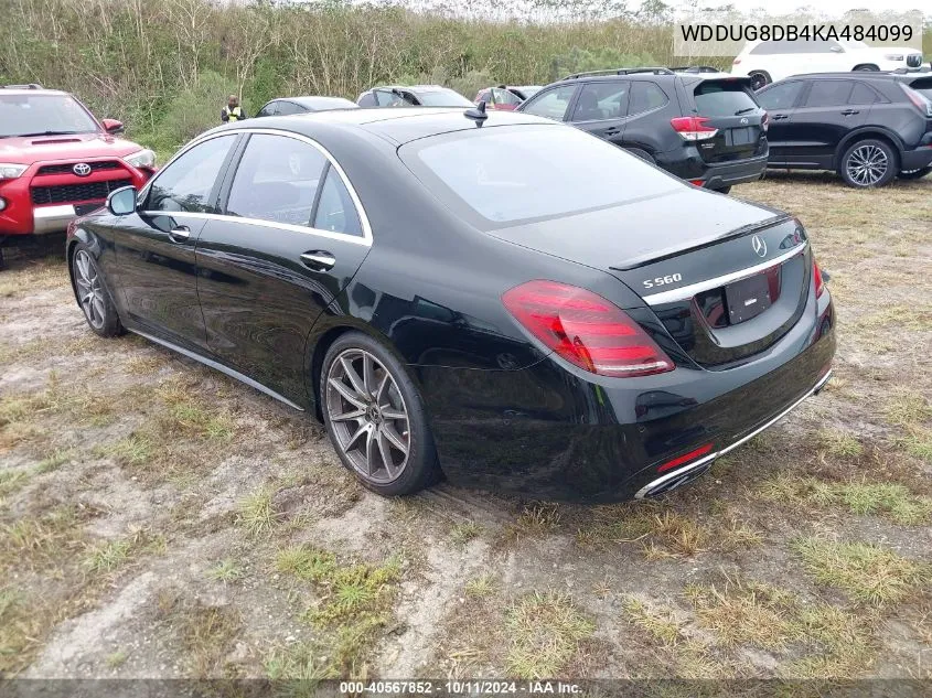 2019 Mercedes-Benz S 560 VIN: WDDUG8DB4KA484099 Lot: 40567852