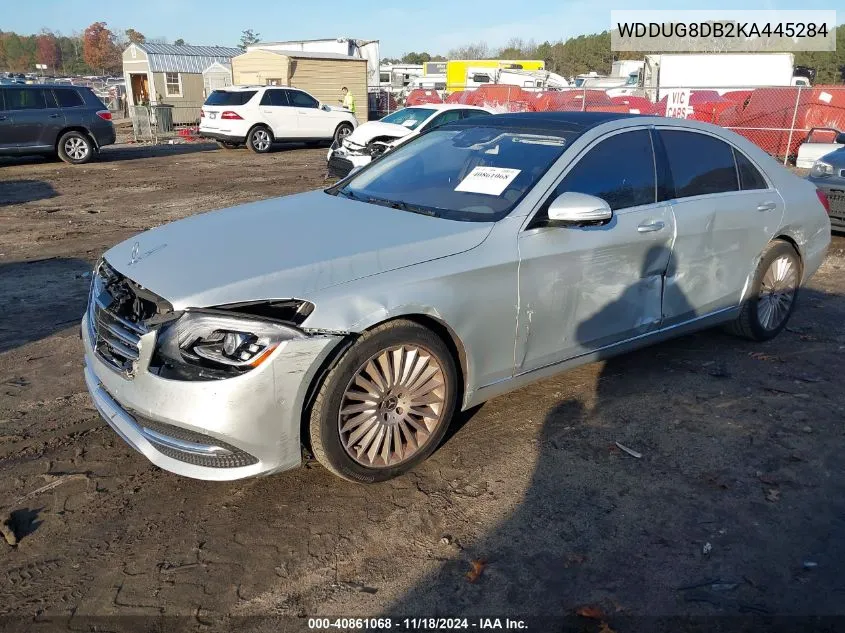 2019 Mercedes-Benz S VIN: WDDUG8DB2KA445284 Lot: 40861068