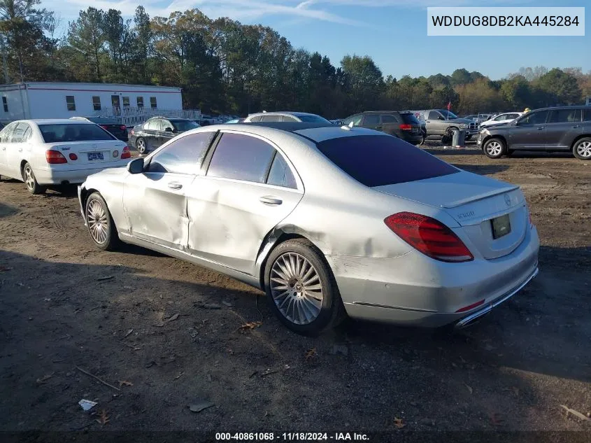 2019 Mercedes-Benz S VIN: WDDUG8DB2KA445284 Lot: 40861068