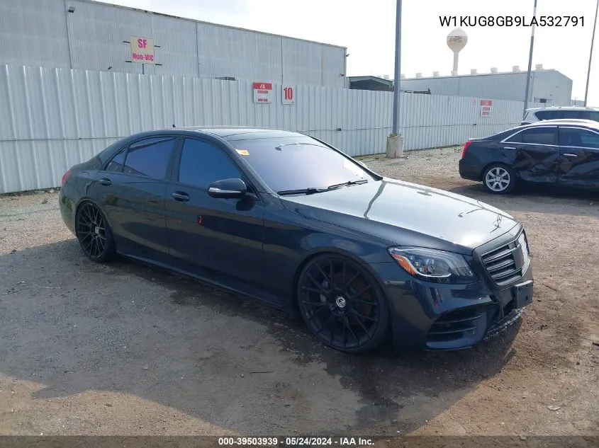 2020 Mercedes-Benz S 560 4Matic VIN: W1KUG8GB9LA532791 Lot: 39503939