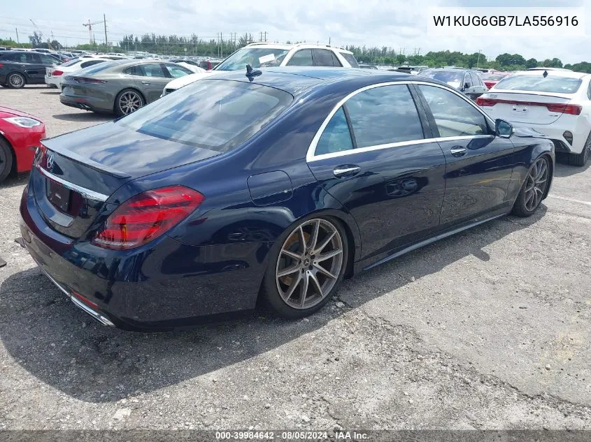 2020 Mercedes-Benz S 450 VIN: W1KUG6GB7LA556916 Lot: 39984642