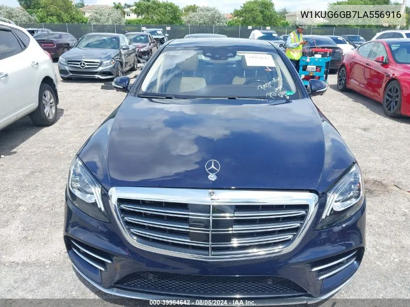 2020 Mercedes-Benz S 450 VIN: W1KUG6GB7LA556916 Lot: 39984642