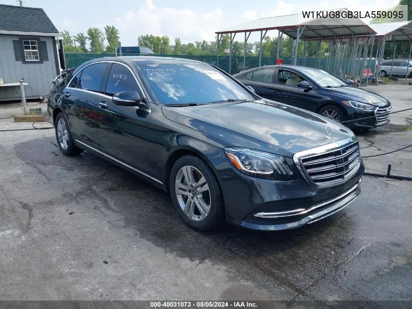 2020 Mercedes-Benz S 560 4Matic VIN: W1KUG8GB3LA559095 Lot: 40031073