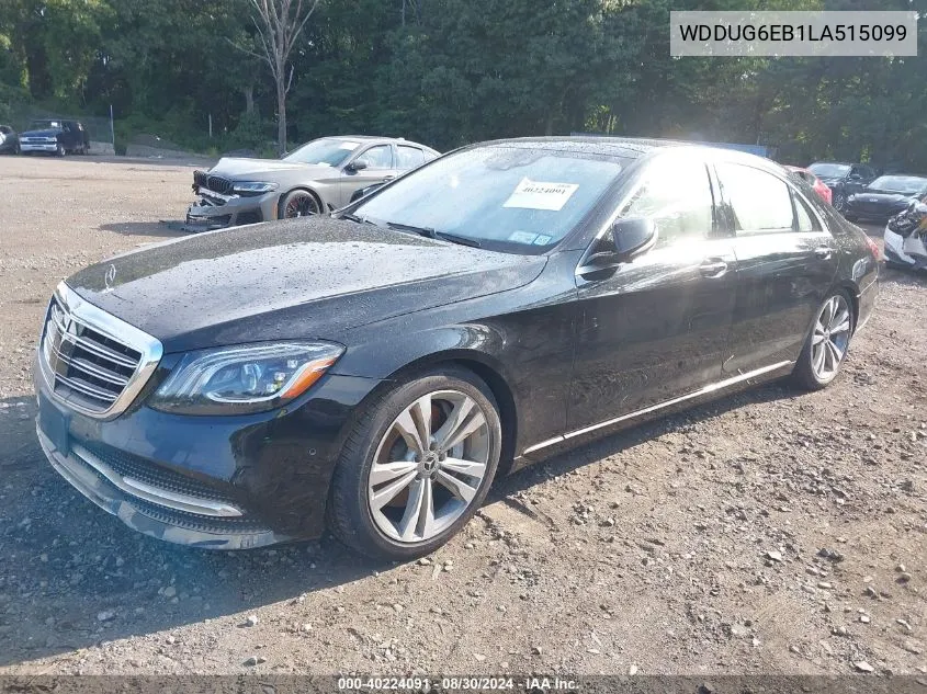 2020 Mercedes-Benz S 450 4Matic VIN: WDDUG6EB1LA515099 Lot: 40224091