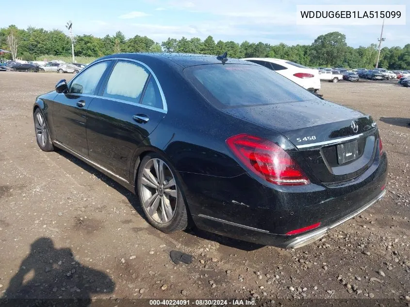 2020 Mercedes-Benz S 450 4Matic VIN: WDDUG6EB1LA515099 Lot: 40224091