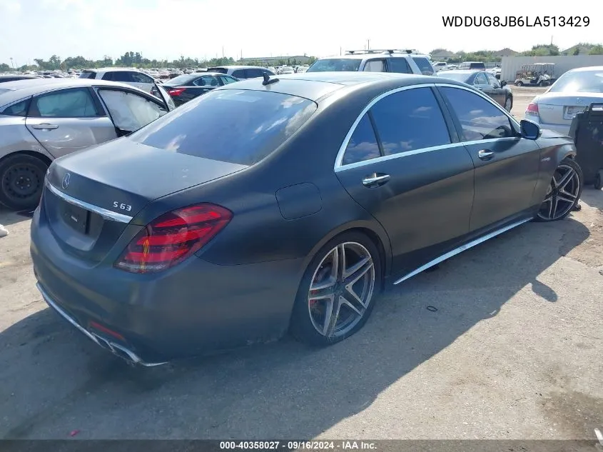 2020 Mercedes-Benz Amg S 63 4Matic VIN: WDDUG8JB6LA513429 Lot: 40358027