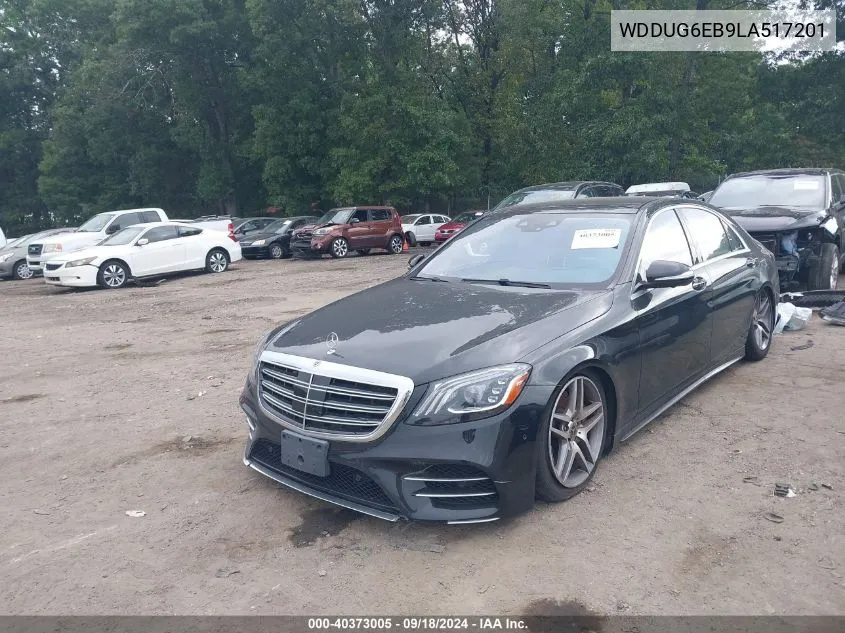 2020 Mercedes-Benz S 450 4Matic VIN: WDDUG6EB9LA517201 Lot: 40373005