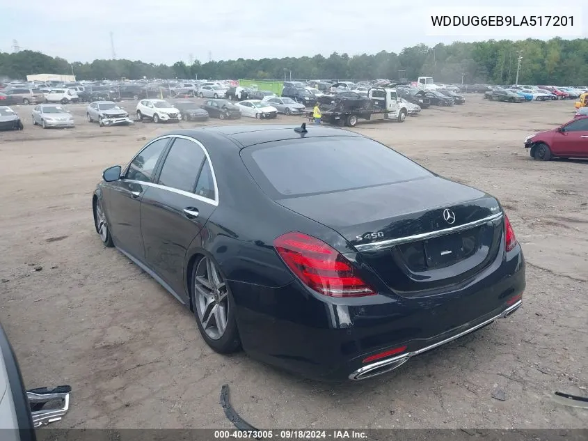 2020 Mercedes-Benz S 450 4Matic VIN: WDDUG6EB9LA517201 Lot: 40373005