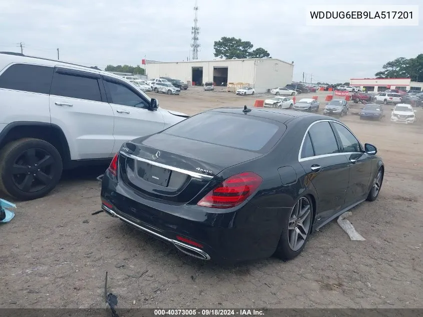 2020 Mercedes-Benz S 450 4Matic VIN: WDDUG6EB9LA517201 Lot: 40373005