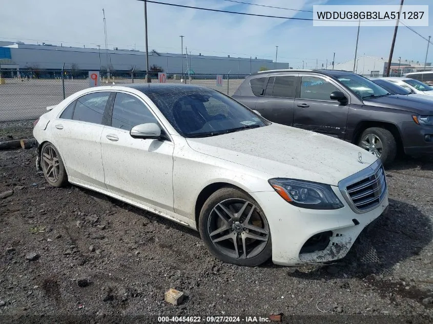 2020 Mercedes-Benz S 560 4Matic VIN: WDDUG8GB3LA511287 Lot: 40454622