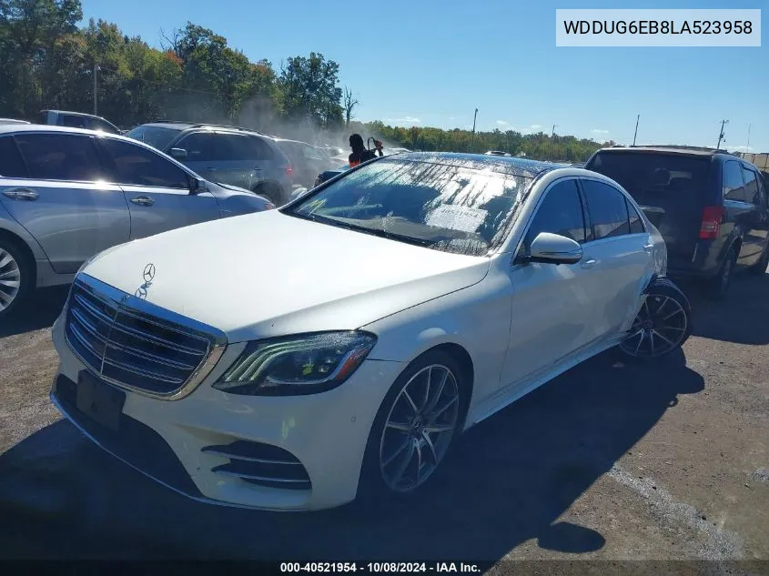 2020 Mercedes-Benz S 450 4Matic VIN: WDDUG6EB8LA523958 Lot: 40521954