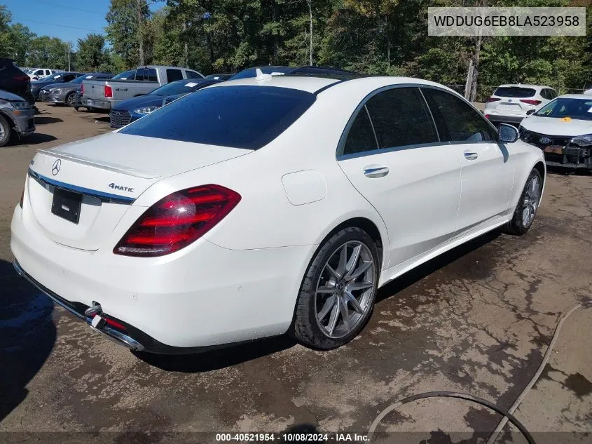 2020 Mercedes-Benz S 450 4Matic VIN: WDDUG6EB8LA523958 Lot: 40521954