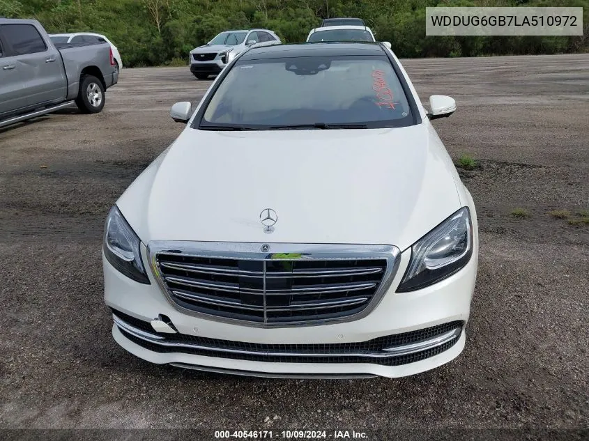 2020 Mercedes-Benz S 450 VIN: WDDUG6GB7LA510972 Lot: 40546171