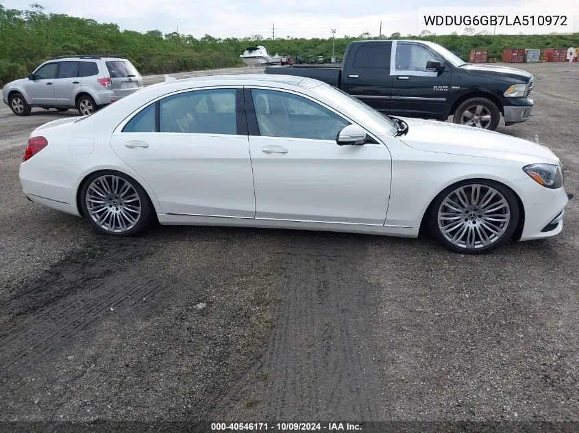 2020 Mercedes-Benz S 450 VIN: WDDUG6GB7LA510972 Lot: 40546171