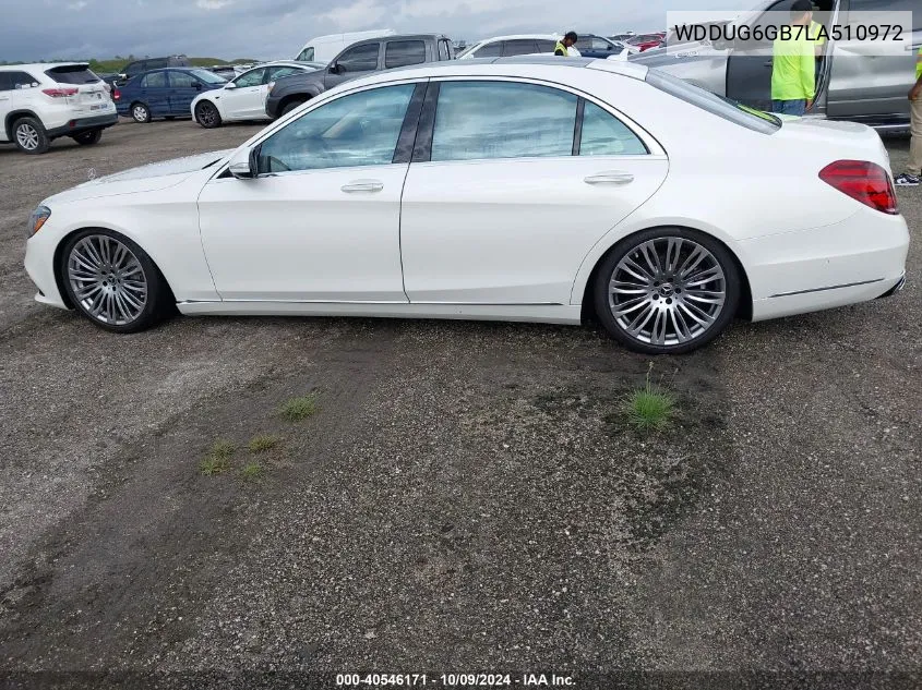 2020 Mercedes-Benz S 450 VIN: WDDUG6GB7LA510972 Lot: 40546171