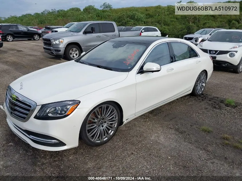 2020 Mercedes-Benz S 450 VIN: WDDUG6GB7LA510972 Lot: 40546171