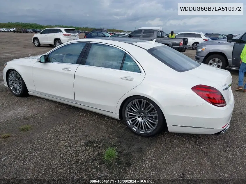 2020 Mercedes-Benz S 450 VIN: WDDUG6GB7LA510972 Lot: 40546171