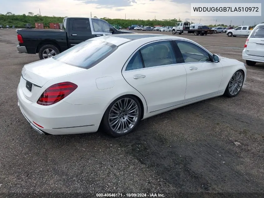 2020 Mercedes-Benz S 450 VIN: WDDUG6GB7LA510972 Lot: 40546171