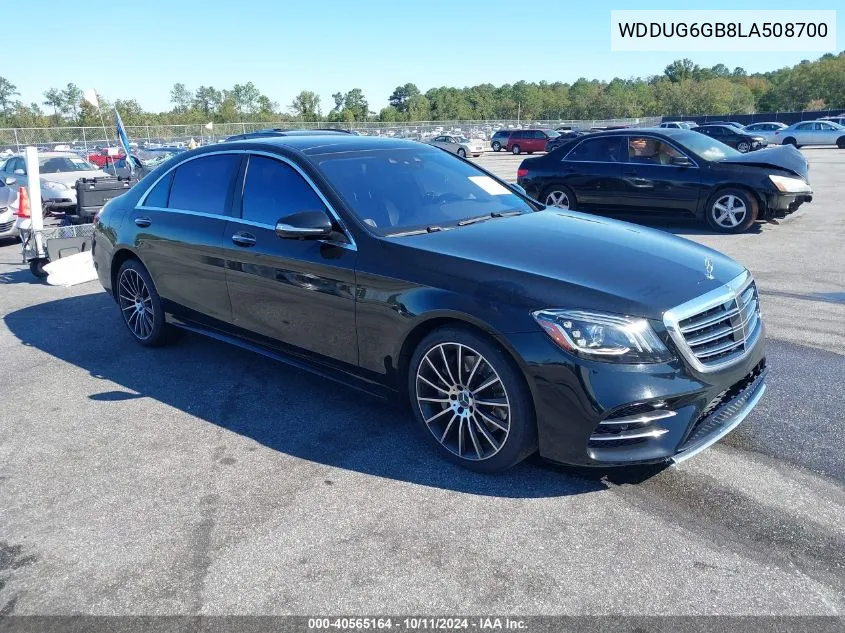 2020 Mercedes-Benz S 450 VIN: WDDUG6GB8LA508700 Lot: 40565164