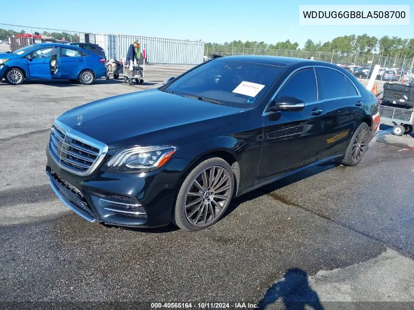 2020 Mercedes-Benz S 450 VIN: WDDUG6GB8LA508700 Lot: 40565164