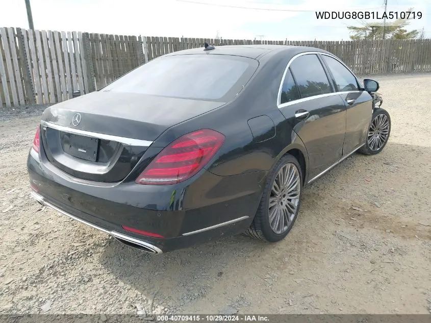 2020 Mercedes-Benz S 560 4Matic VIN: WDDUG8GB1LA510719 Lot: 40709415