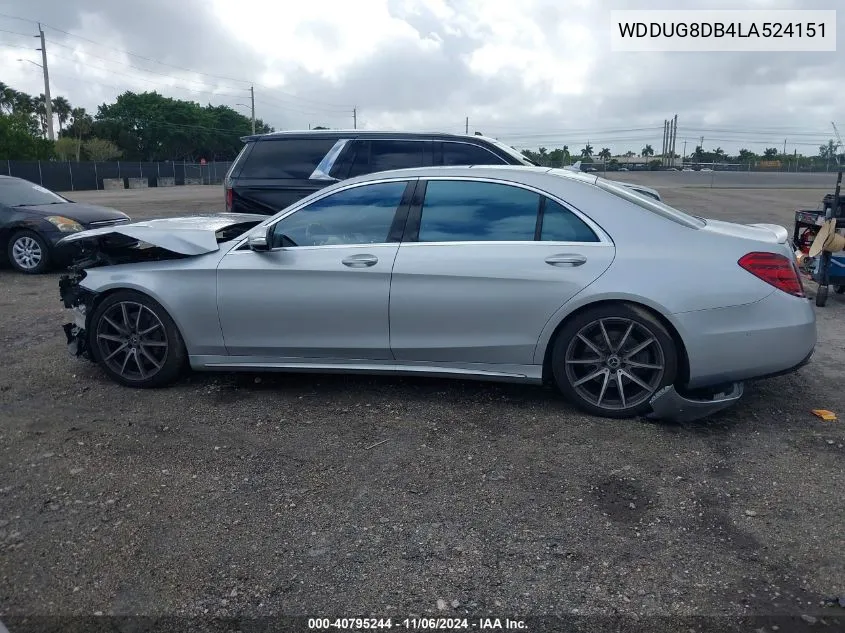 2020 Mercedes-Benz S 560 VIN: WDDUG8DB4LA524151 Lot: 40795244