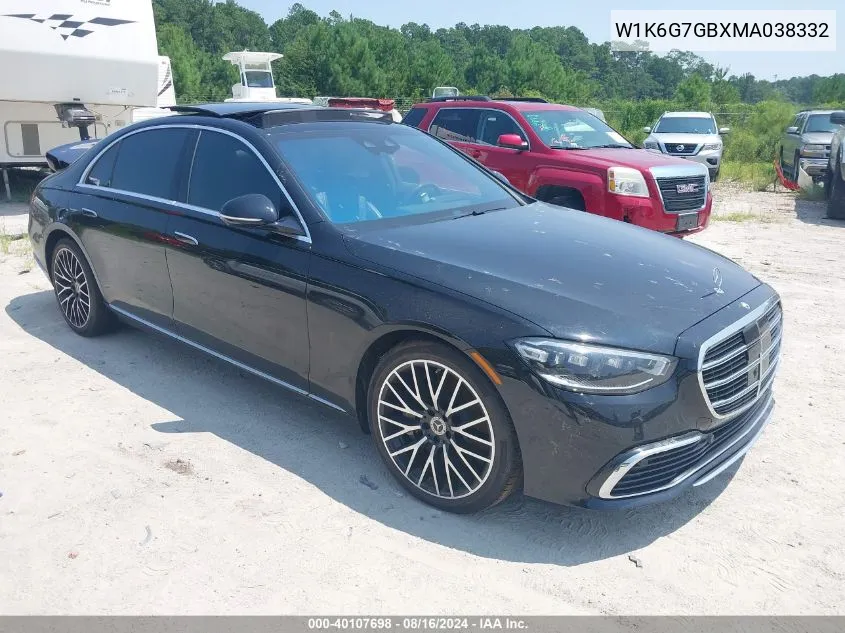 2021 Mercedes-Benz S 580 4Matic VIN: W1K6G7GBXMA038332 Lot: 40107698