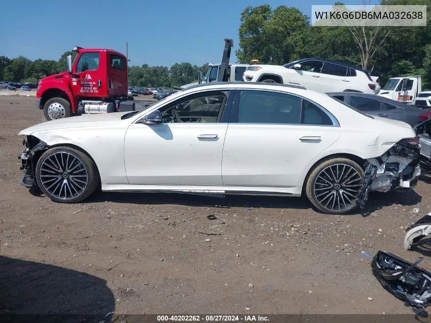 2021 Mercedes-Benz S 500 4Matic VIN: W1K6G6DB6MA032638 Lot: 40202262