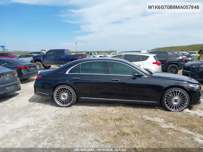 2021 Mercedes-Benz S 580 4Matic VIN: W1K6G7GB8MA057848 Lot: 40602054