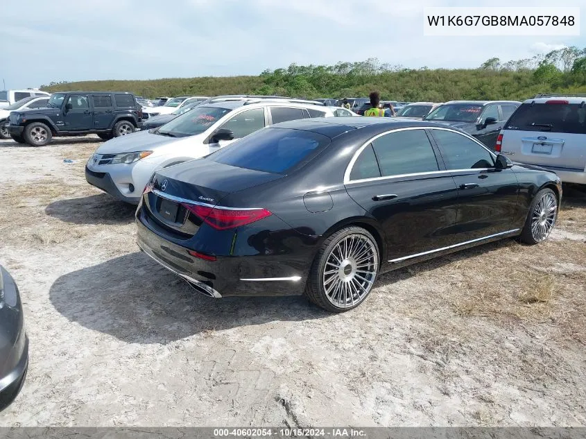 2021 Mercedes-Benz S 580 4Matic VIN: W1K6G7GB8MA057848 Lot: 40602054