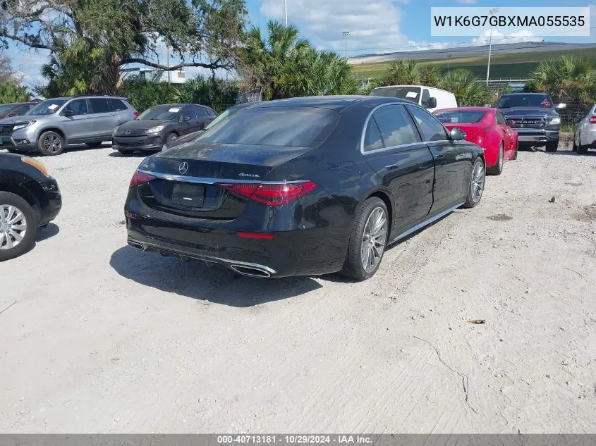 2021 Mercedes-Benz S 580 4Matic VIN: W1K6G7GBXMA055535 Lot: 40713181