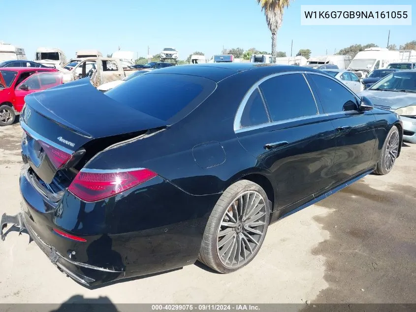 2022 Mercedes-Benz S 580 4Matic VIN: W1K6G7GB9NA161055 Lot: 40299075