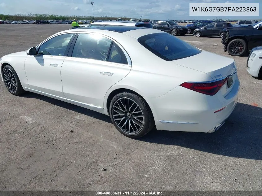 2023 Mercedes-Benz S 580 4Matic VIN: W1K6G7GB7PA223863 Lot: 40838631