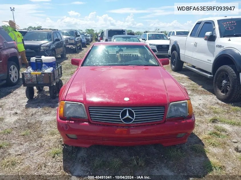 1994 Mercedes-Benz Sl 320 VIN: WDBFA63E5RF093947 Lot: 40491041