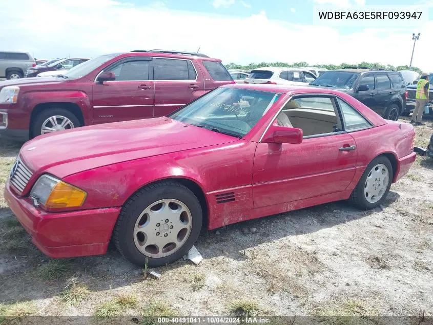 1994 Mercedes-Benz Sl 320 VIN: WDBFA63E5RF093947 Lot: 40491041