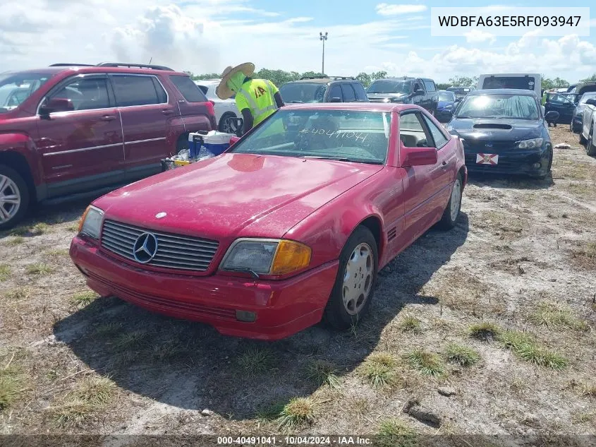 1994 Mercedes-Benz Sl 320 VIN: WDBFA63E5RF093947 Lot: 40491041