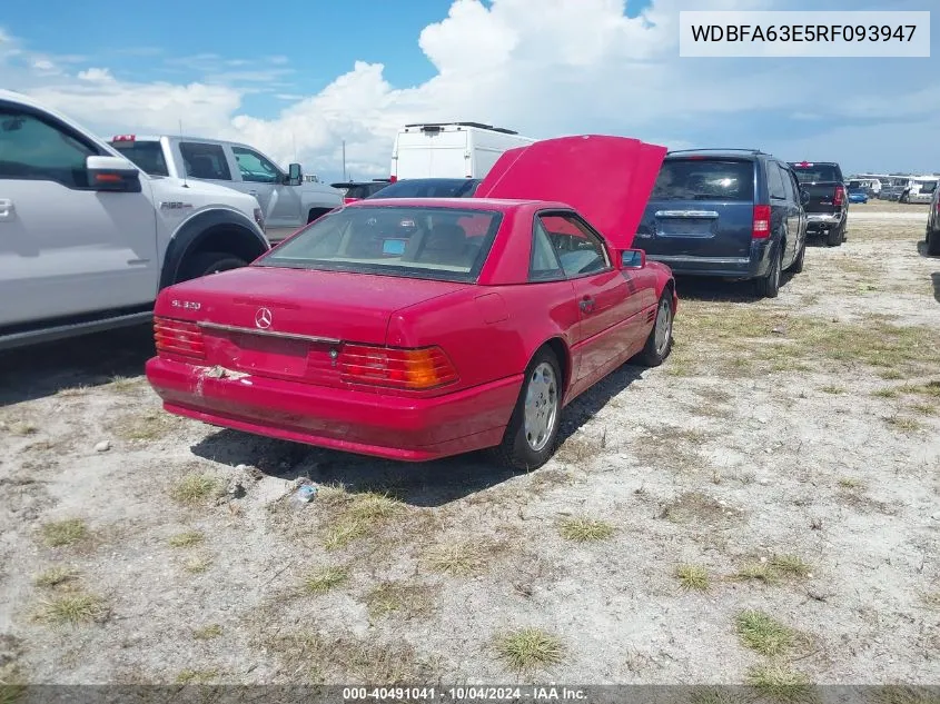 1994 Mercedes-Benz Sl 320 VIN: WDBFA63E5RF093947 Lot: 40491041