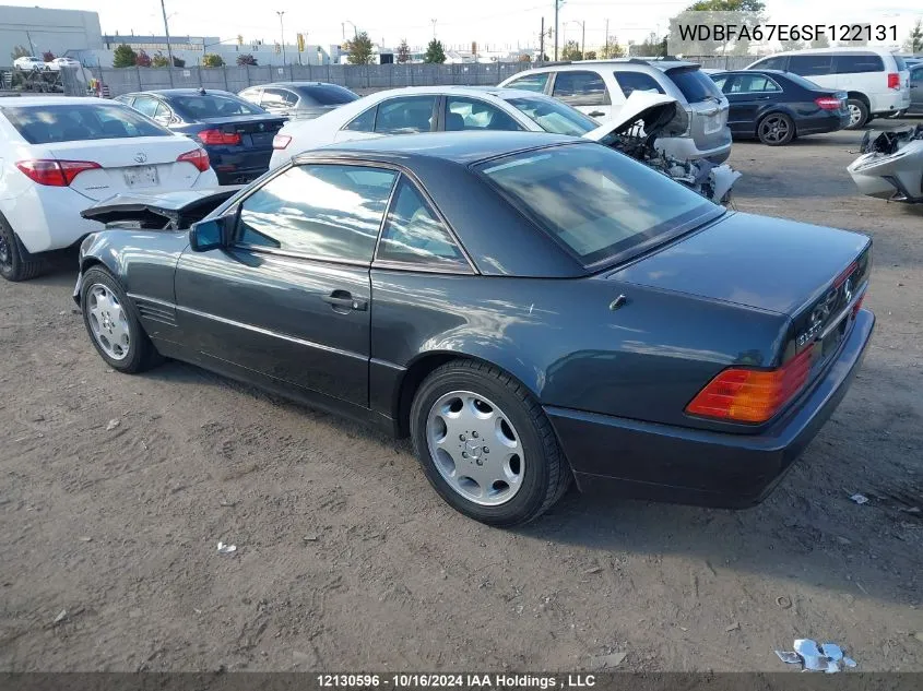 1995 Mercedes-Benz Sl 500 VIN: WDBFA67E6SF122131 Lot: 12130596