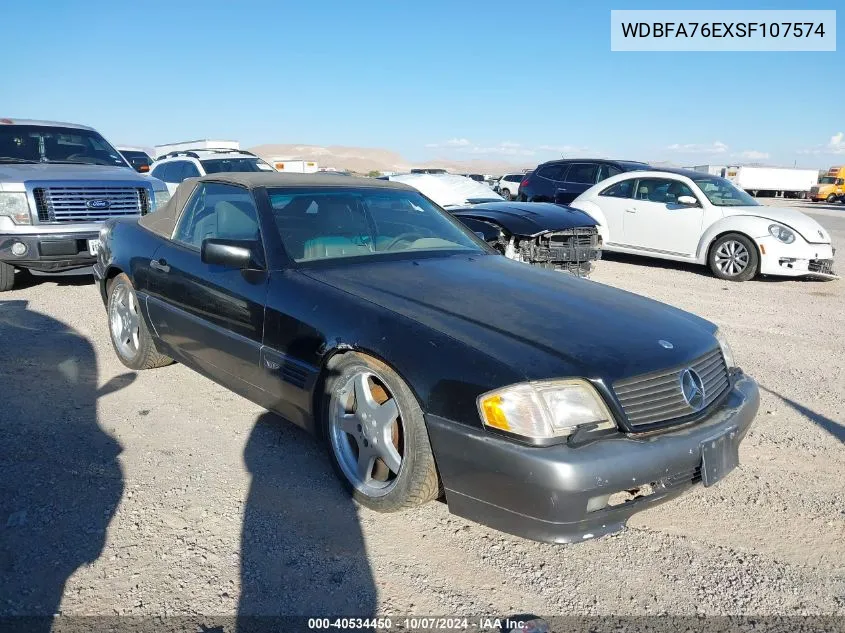 1995 Mercedes-Benz Sl 600 VIN: WDBFA76EXSF107574 Lot: 40534450