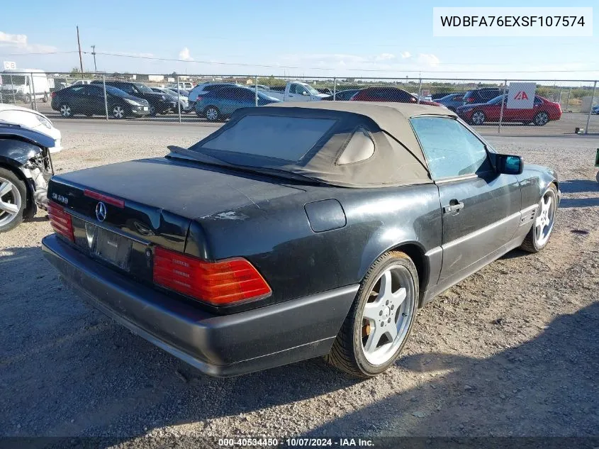 1995 Mercedes-Benz Sl 600 VIN: WDBFA76EXSF107574 Lot: 40534450