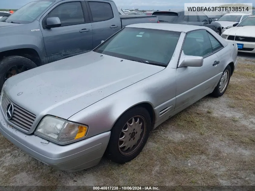 1996 Mercedes-Benz Sl 320 VIN: WDBFA63F3TF138514 Lot: 40517238