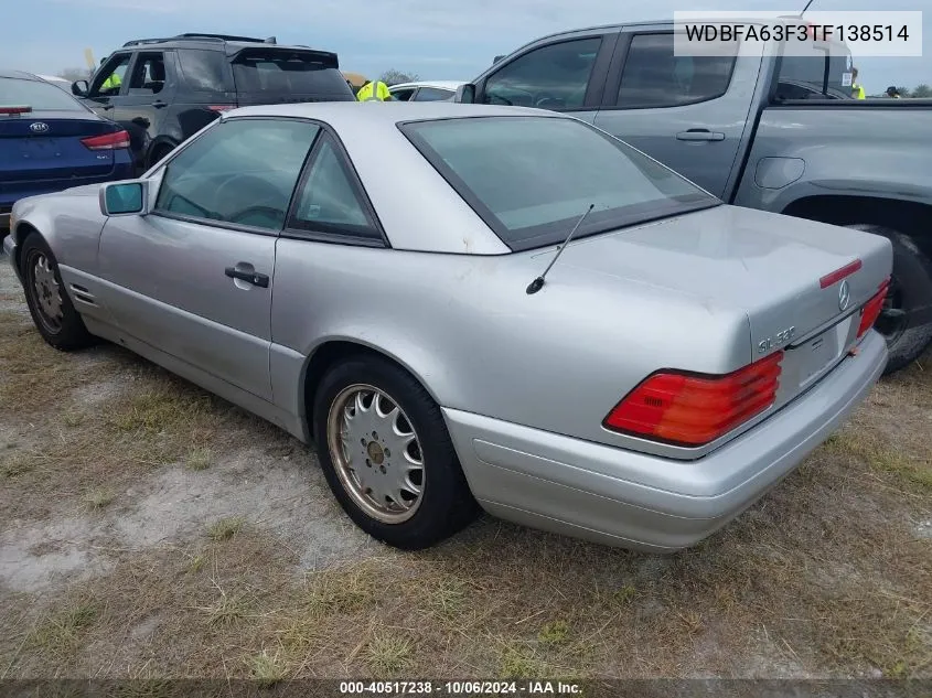 1996 Mercedes-Benz Sl 320 VIN: WDBFA63F3TF138514 Lot: 40517238