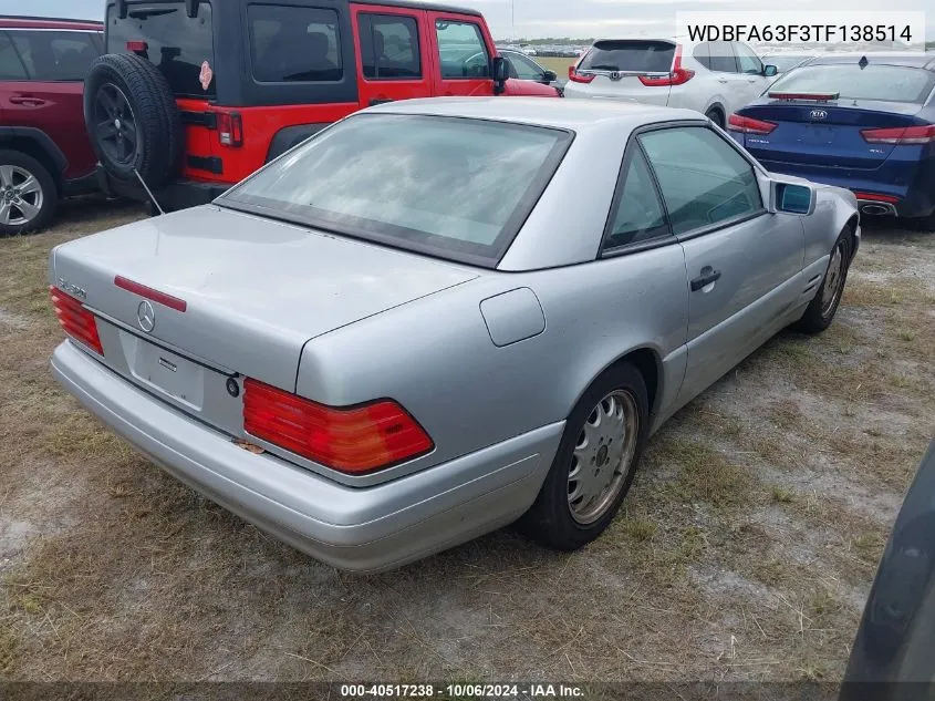 1996 Mercedes-Benz Sl 320 VIN: WDBFA63F3TF138514 Lot: 40517238