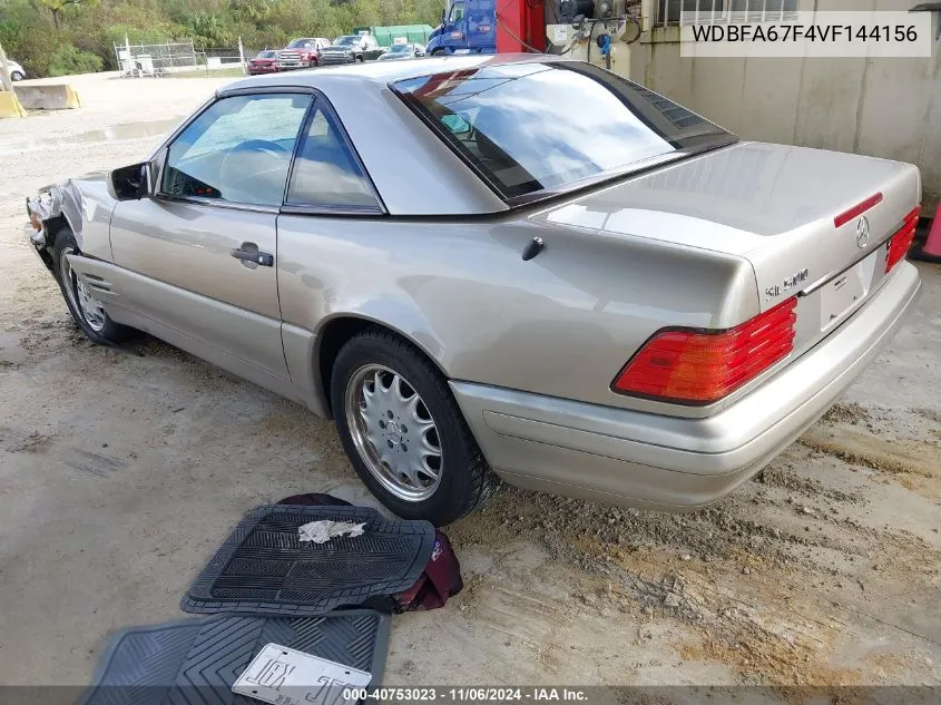 1997 Mercedes-Benz Sl 500 VIN: WDBFA67F4VF144156 Lot: 40753023